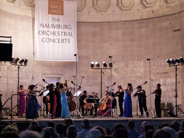 The East Coast Chamber Orchestra play at the Naumburg Bandshell on Aug. 4, 2015.