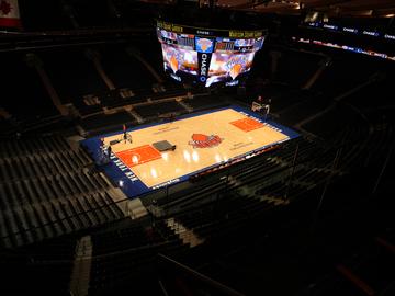 Court views from upper level of Madison Square Garden's new viewing platform.
