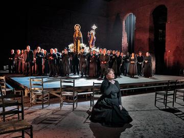 Ekaterina Semenchuk as Santuzza in a scene from Mascagni's 'Cavalleria Rusticana.'