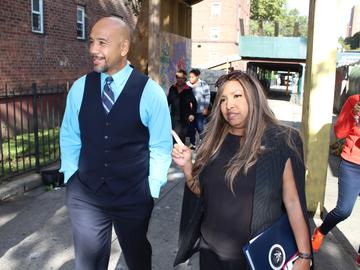 HUD Regional Administrator Lynne Patton Touring the Patterson Houses with Bronx Borough President Ruben Diaz, Jr., in Octoober 2018.