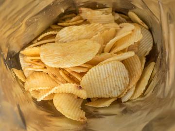 the inside of a bag of chips