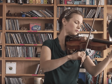 Hilary Hahn at NPR's Tiny Desk.