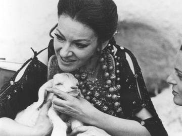 Maria Callas and Nadia Stancioff in Pier Paolo Pasolini's 'Medea' (1970).