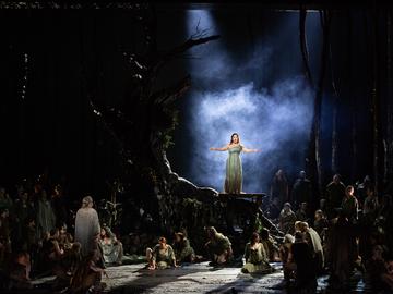Sonya Yoncheva in the title role and the cast perform a scene from Bellini's 'Norma'