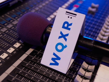 WQXR mic in the studio