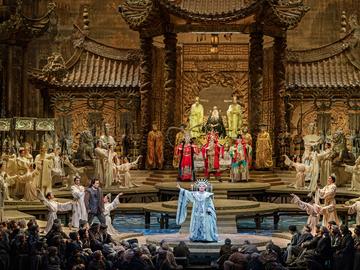 Act II, Scene 2 of Puccini's 'Turandot' with SeokJong Baek as Calàf and Elena Pankratova in the title role. 