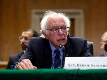 U.S. Sen. Bernie Sanders (I-VT) speaks at a press conference on the cost of prescription drugs in the United States at the Dirksen Senate Office Building on September 17, 2024 in Washington, DC.