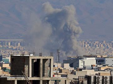Smoke rises from the site of airstrikes in a central area of the Iranian capital Tehran on March 6, 2026.
