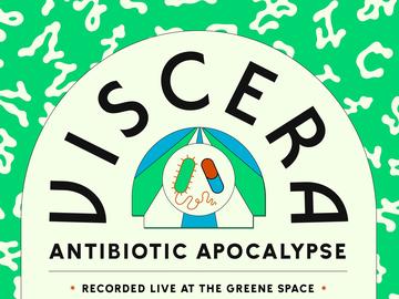 The word 'Viscera' arched over an illustration of a bacteriophage and a bacteria. 