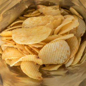 the inside of a bag of chips