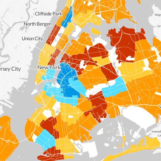 A Map Of New York s Changing Income The Brian Lehrer Show WNYC