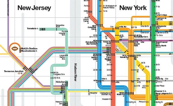 Transit Agencies Ready For Super Bowl, Starting With Cool Map | WNYC ...