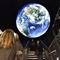 A 20 meter large terrestrial globe with video installations in the gigantic interior of the Gasometer is the highlight at the new exhibition 'wonders of nature' in Oberhausen, Germany.
