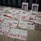 March 25, 2017: 'No More Deaths' is written in Spanish on newspapers placed in front of photos of murdered Mexican journalist Miroslava Breach.