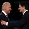 U.S. Vice President Joe Biden (L) shakes hands with Republican vice presidential candidate U.S. Rep. Paul Ryan (R-WI) (R) during the vice presidential debate. 