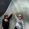 Parents brought their children down to Ground Zero to see the construction and the site of the 9/11 attacks.