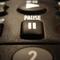 Pause button closeup