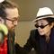 DO NOT USE THIS PHOTO EXCEPT FOR SPINNING ON AIR  Sean Lennon and Yoko Ono discuss what songs to play on WNYC's Spinning on Air with David Garland.