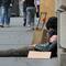 homeless man sleeping on nyc streets
