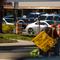 A homeless man sits along the Kennedy Blvd traffic island on February 14, 2011 in Tampa, Florida.