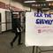 Members of the advocacy group The Riders Alliance are holding pop-up civics lessons in subway stations across the city to inform the public who runs and funds the MTA.
