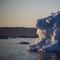 Iceberg floating in the Nuup Kangerlua Fjord in southwestern Greenland, 2017. Greenland's glaciers have been melting and retreating at an accelerated pace in recent years due to warmer temperatures.