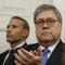 Attorney General William Barr, center, applauds during a ceremony to present the Presidential Medal of Freedom to former Attorney General Edwin Meese, Tuesday, Oct. 8, 2019, in Washington.