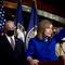 ouse Speaker Nancy Pelosi of Calif., accompanied by Rep. Dan Kildee, D-Mich., left, and Rep. Danny Davis, D-Ill., right, speaks at a news conference on Capitol Hill in Washington, Friday, 7/24/20.