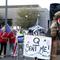 Jacob Anthony Chansley, also known as Jake Angeli, a Qanon believer outside the Maricopa County Recorder's Office where votes in the general election are counted, Nov. 5, 2020.