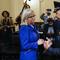 Rep. Liz Cheney, R-Wyo., speaks with U.S. Capitol Police Sgt. Aquilino Gonell after a House select committee hearing on the Jan. 6 attack on Capitol Hill in Washington, Tuesday, July 27, 2021. 