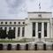 A shot of the front of the Federal Reserve building in Washington. 