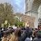 A group of several hundred people protest the death of Jordan Neely, Friday, May 5, 2023, at Washington Square Park in New York.