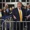Former US President Donald Trump speaks to members of the media at Manhattan criminal court, Wednesday, May 29, 2024, in New York.