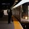 People wait to board an F-line train at the Smith Street - 9th Street subway station on May 7, 2025, in New York City.