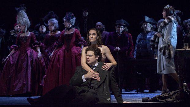 Joseph Calleja as Hoffmann and Kate Lindsey as the Muse in Offenbach's 'Les Contes d'Hoffmann.' Joseph Calleja as Hoffmann and Kate Lindsey as the Muse in Offenbach's