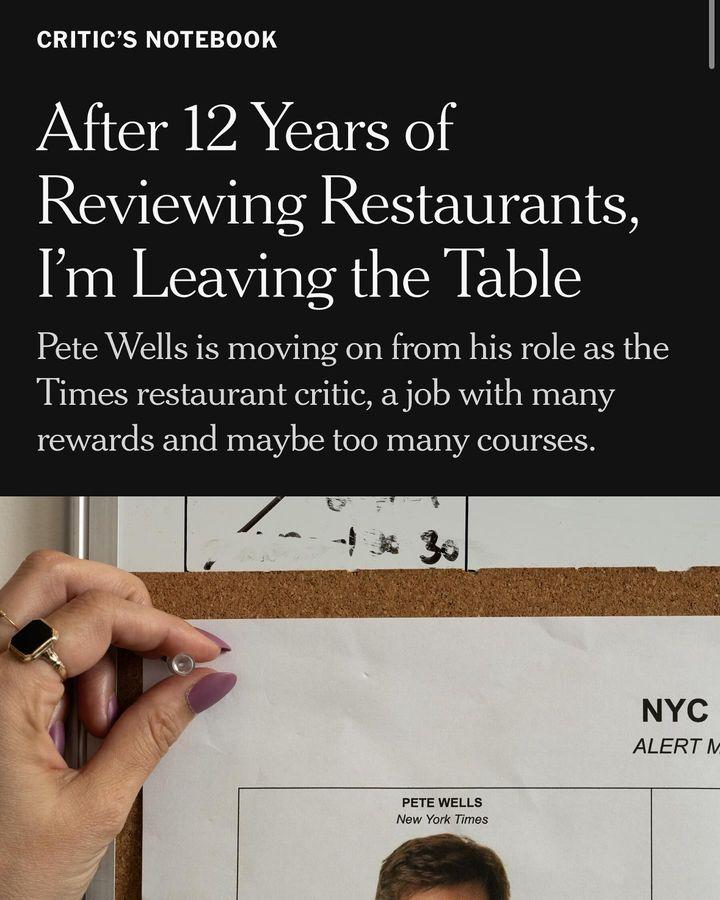 Pete Wells on His 12 Years as a Restaurant Critic All Of It WNYC