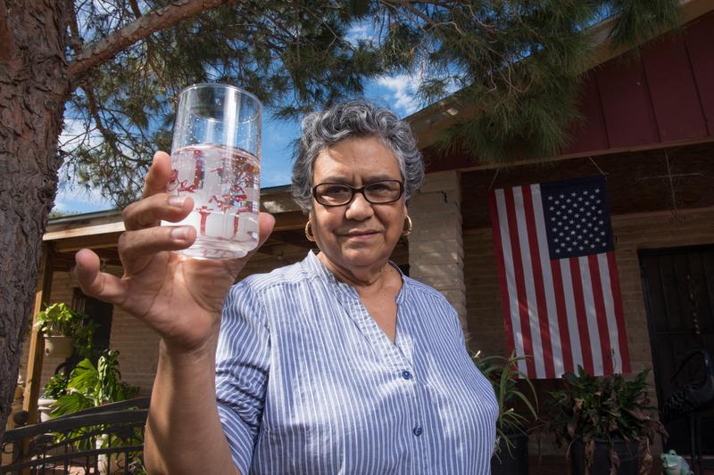 Guadalupe Elizondo, a retired teacher shown at her home in Rio Bravo, Texas, is president of the Rio Bravo Alliance for Clean Water. 