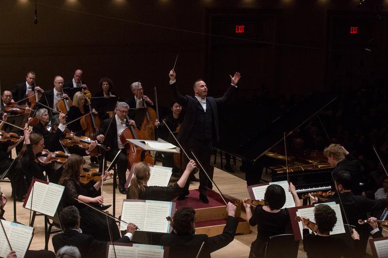 Yannick Nézet-Séguin leads the Philadelphia Orchestra at Carnegie Hall in 2016.