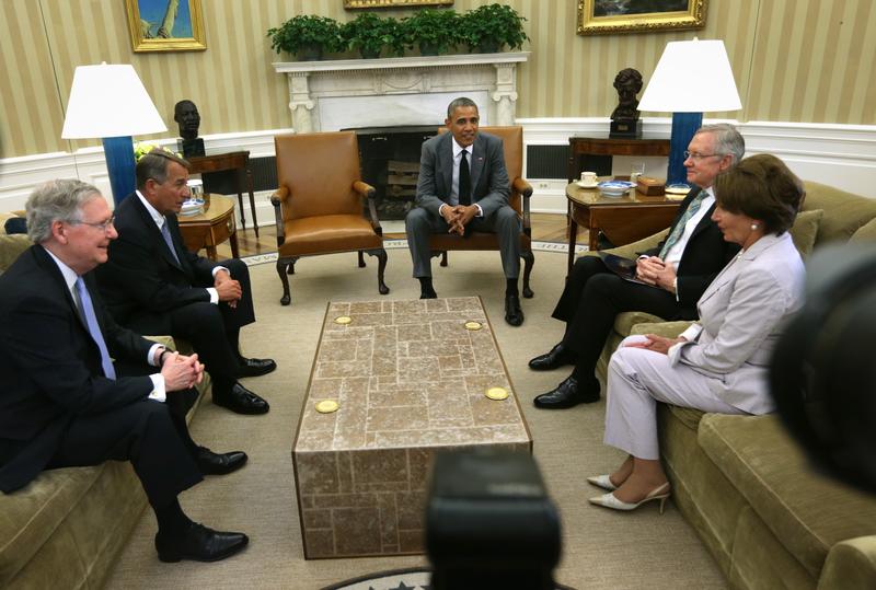 President Obama meets with the congressional leadership to discuss U.S. options on responding to the actions of Sunni militants in Iraq. 