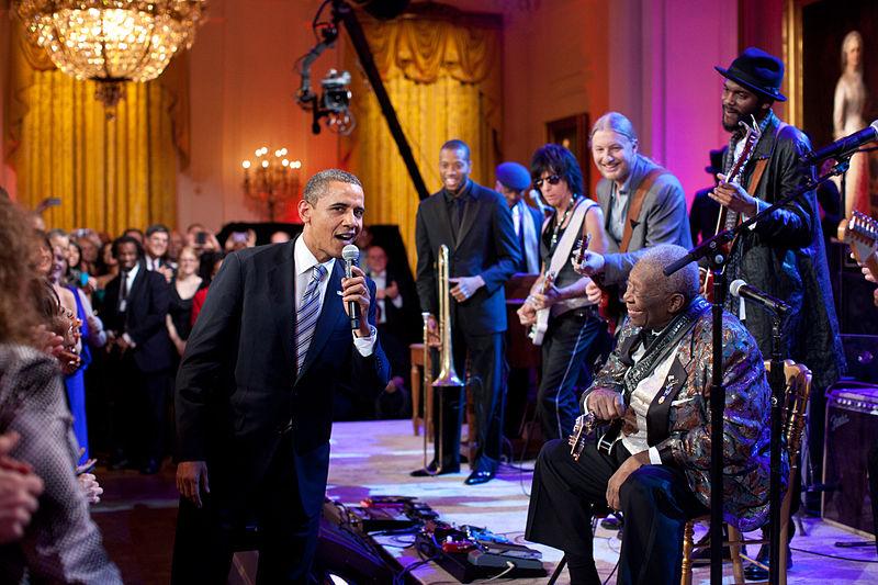 President Obama sings "Sweet Home Chicago" during the 2012 Black History Month episode of "In Performance at the White House."