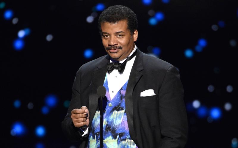 Neil deGrasse Tyson on stage at the Emmy Awards in 2015.
