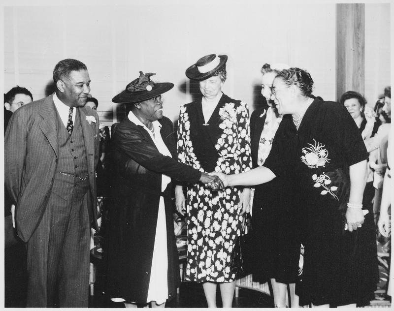 Mrs. Roosevelt Shopping for Christmas at a Department Store