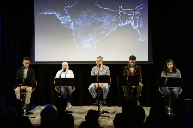Performers Tiffany Yasmin Abdelghani, Ferdous Dehqan, Kadin Herring, Amir Khafagy, and Maha Syed