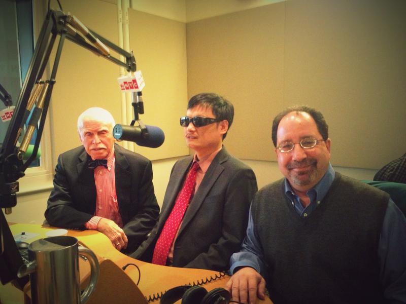 Jerome Cohen of NYU Law, activist Chen Guangcheng, and Ira Belkin of NYU's U.S. Asia Law Institute in the WNYC Studios.