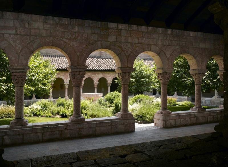 View of the Cuxa Cloister at the Cloisters Museum and Gardens