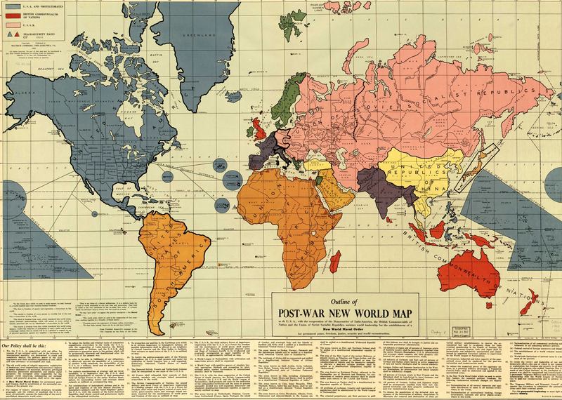 Post-War New World Map.