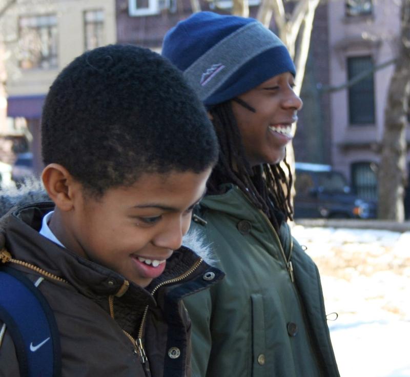 Idris Brewster and Oluwaseun Summers.  From "American Promise," a documentary film by Jow Brewster and Michèle Stephenson.