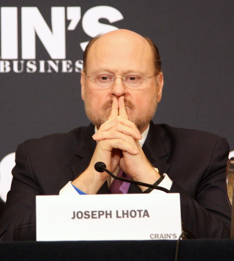 Joseph Lhota at the Republican mayoral debate and breakfast forum Roosevelt Hotel on March, 6 2013 held by Crain’s New York Business. 