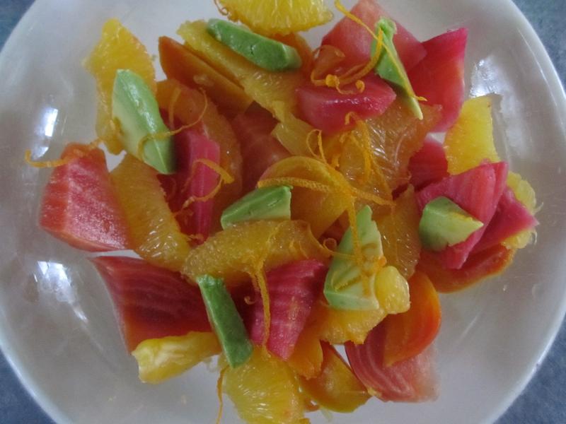 Mollie Katzen's Citrusy Beets, from The Heart of the Plate