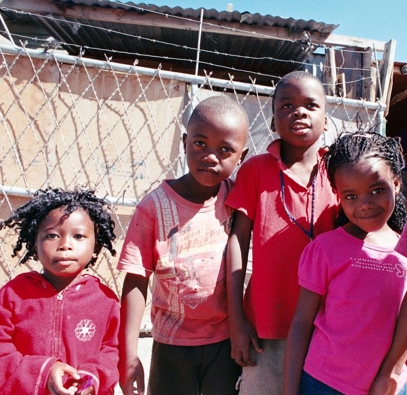 Kids from the township of Gugulethu in Cape Town